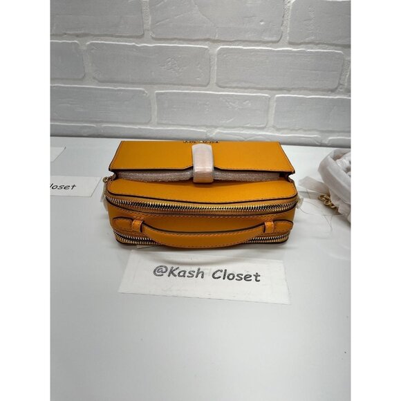 Michael kors Crossbody Double Zip Jet Set Item Purse Honeycomb Yellow - Picture 7 of 12